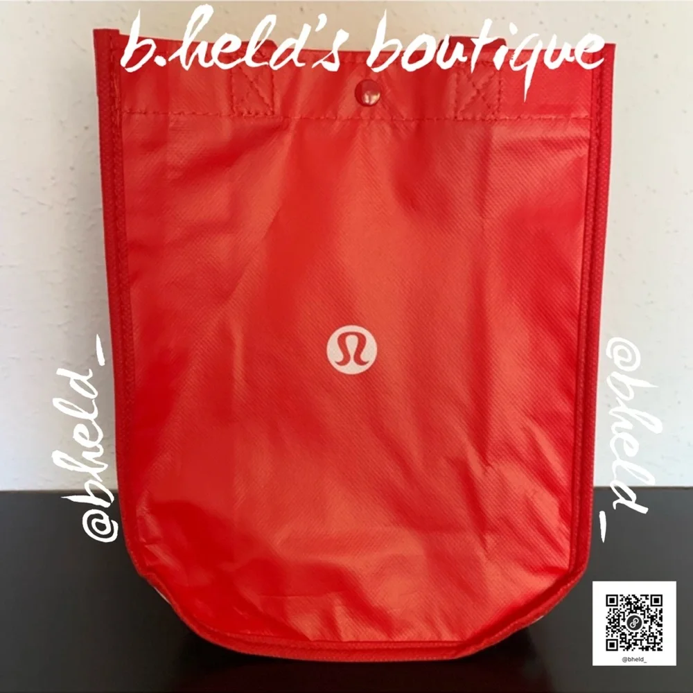 Bundle of 3 lululemon Small Tote Bags in Red, White, & Black Brand New NWOT